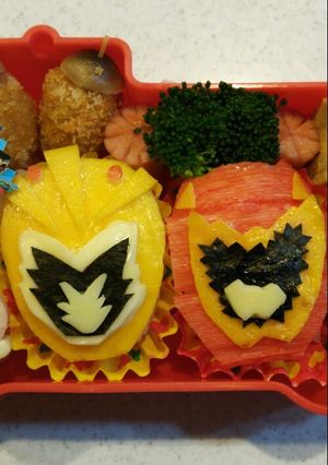 キョウリュウジャー弁当p(^-^)q-レシピのメイン写真