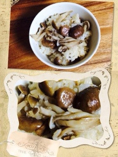 甘栗で栗おこわ♪しめじたっぷり-レシピのメイン写真