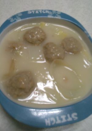 白菜肉団子玉ねぎシチュー-レシピのメイン写真