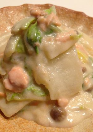 白菜と鮭のコクうま豆乳ソース煮-レシピのメイン写真