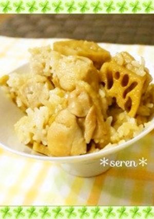 。*鶏肉とレンコンの混ぜご飯*。-レシピのメイン写真