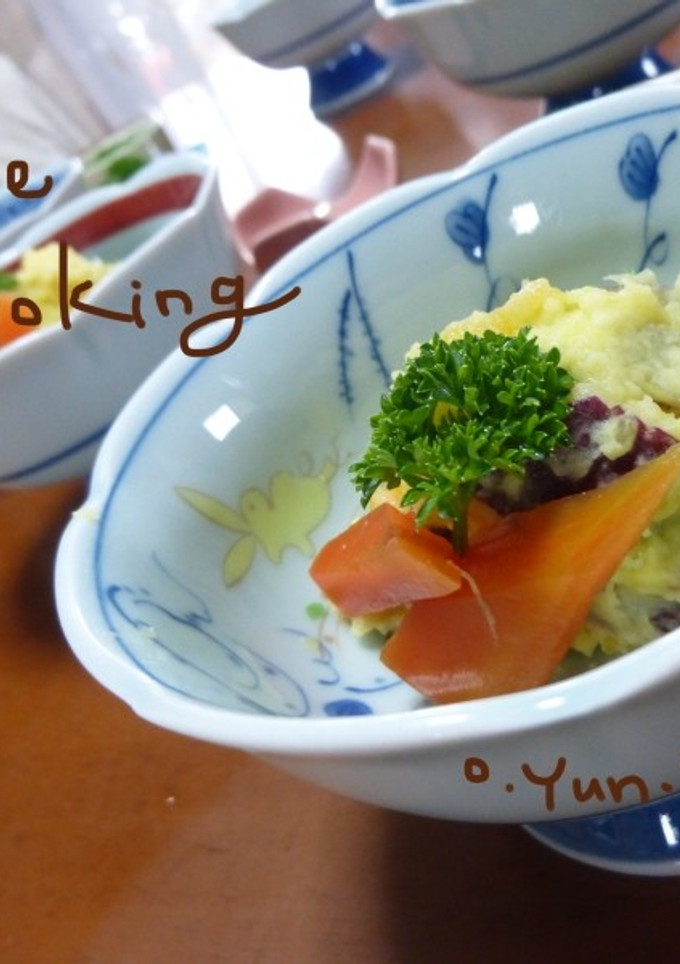 秋の味覚!柿とさつま芋のサラダ-レシピのメイン写真