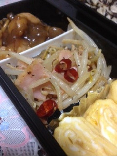 お弁当に!もやしとベーコンのペペロン風-レシピのメイン写真