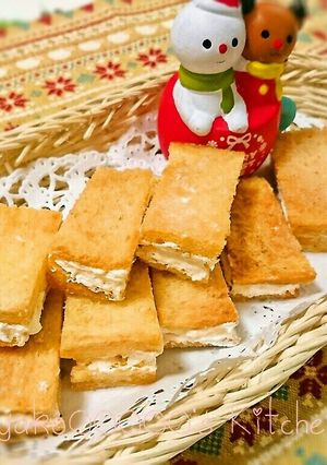 濃厚バタークリームのさくさくラスクサンド-レシピのメイン写真