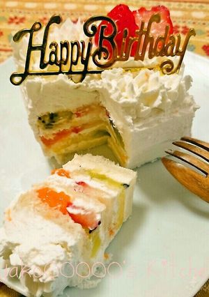 簡単豪華♪フルーツサンドケーキ-レシピのメイン写真