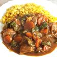 炊飯押し麦のチキンカリー