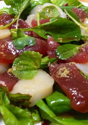 超簡単♪マグロと帆立の和風カルパッチョ☆-レシピのメイン写真