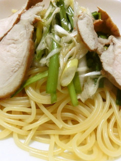 ネギニラピリ辛パスタ/和風中華?-レシピのメイン写真