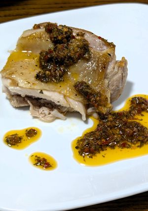 食欲UP◎鶏むね肉ステーキのチミチュリソース添え-レシピのメイン写真