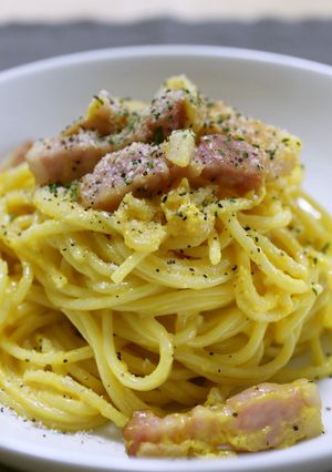 生クリームで作るカルボナーラ-レシピのメイン写真