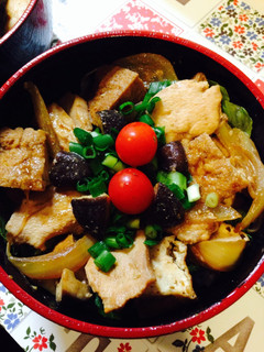 超簡単!鳥肉と厚揚げでさっぱり丼-レシピのメイン写真