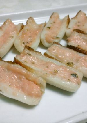 簡単おつまみ！　ちくわのタラコ焼き-レシピのメイン写真