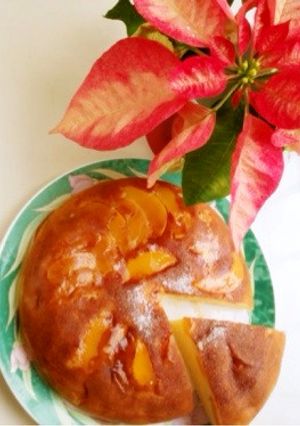 簡単！桃ケーキ☆炊飯器＋HM＋桃缶♡-レシピのメイン写真
