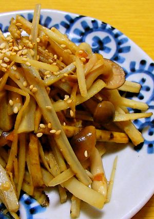 お弁当にも♪ゴボウの梅炒め-レシピのメイン写真