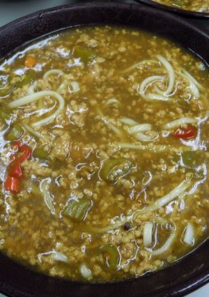 キーマー（挽肉）カレーうどん-レシピのメイン写真