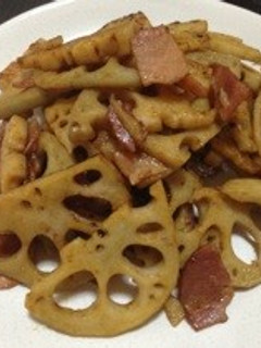 蓮根カレー粉炒め-レシピのメイン写真