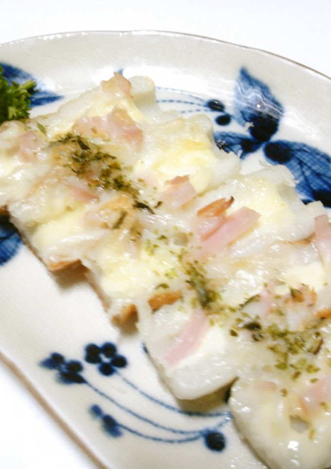 簡単おつまみ！　ちくわのハムマヨ焼き-レシピのメイン写真