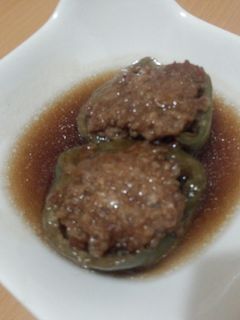 ピーマンの肉詰め和風煮込み風-レシピのメイン写真