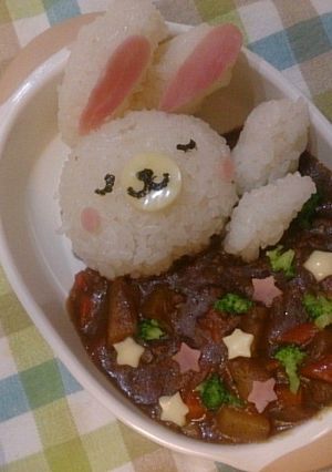 ☆簡単☆うさぎﾁｬﾝお休みなさいカレー-レシピのメイン写真