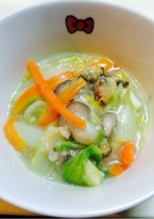 白菜とヒラタケの餡掛け-レシピのメイン写真