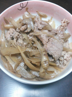 御飯に!!ゴボウと豚肉のさっぱり煮!-レシピのメイン写真