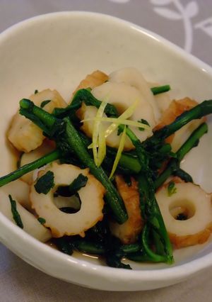 ちくわと春菊の煮浸し-レシピのメイン写真