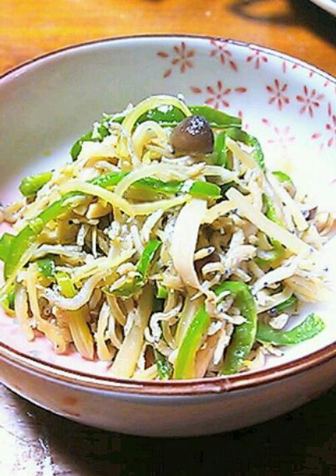 しらすとセロリとピーマンの炒めもの-レシピのメイン写真