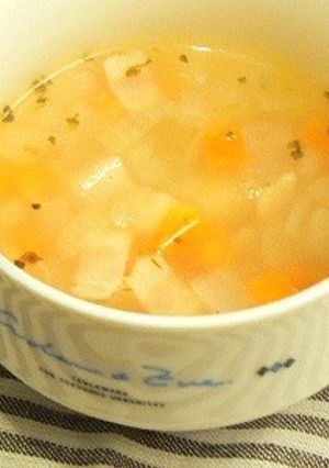コロコロ野菜のコンソメスープ★冷蔵庫一掃-レシピのメイン写真