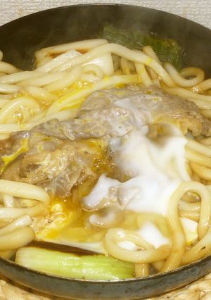 パパのすき焼きうどん③-レシピのメイン写真
