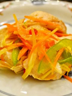 レンジでチン ささ身と野菜たっぷりマリネ-レシピのメイン写真
