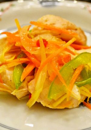 レンジでチン　ささ身と野菜たっぷりマリネ-レシピのメイン写真