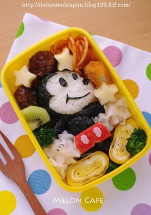 ミッキーマウスのキャラ弁当☆冷凍食品等で-レシピのメイン写真