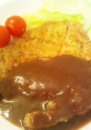 やわらかポークカツレツ デみそース♪-レシピのメイン写真