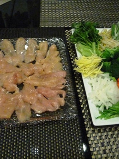 ヘルシー鳥シャブ、胡麻だれで。お粥も!-レシピのメイン写真