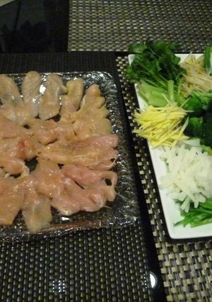 ヘルシー鳥シャブ、胡麻だれで。お粥も！-レシピのメイン写真