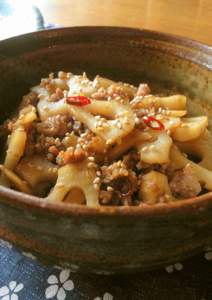 ＊後一品に＊豚ひき肉と蓮根の炒め物＊-レシピのメイン写真