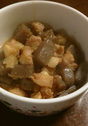 鷄軟骨とこんにゃくの味噌煮込み-レシピのメイン写真