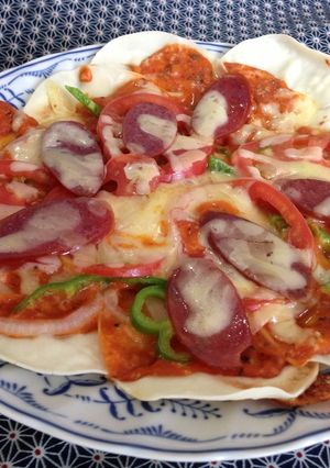 とろける酒粕入り餃子の皮ピザ-レシピのメイン写真
