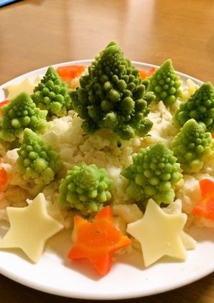 ロマネスコで★クリスマス風サラダ-レシピのメイン写真