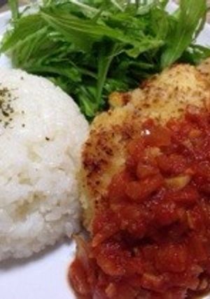 鶏胸肉のピカタ~トマトソース添え~-レシピのメイン写真