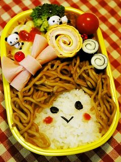 簡単♪焼きそばヘアーの女の子のお弁当☆-レシピのメイン写真