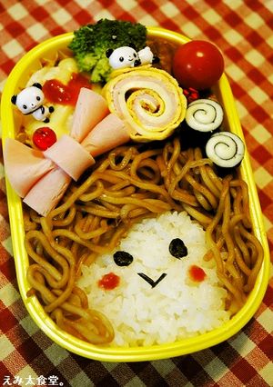 簡単♪焼きそばヘアーの女の子のお弁当☆-レシピのメイン写真