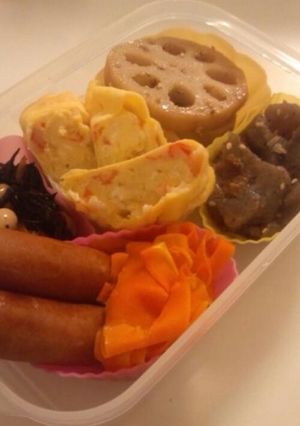 ごま油香るカニカマとねぎの中華風玉子焼き-レシピのメイン写真