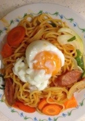 焼きそば麺でパスタ！-レシピのメイン写真