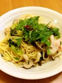 キノコとささみの梅風味パスタ-レシピのメイン写真