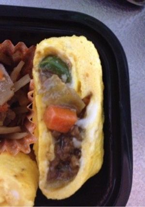 余ったキーマカレーで卵焼き-レシピのメイン写真