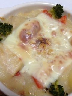 【簡単リメイク】ホワイトシチューでドリア-レシピのメイン写真