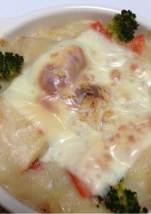 【簡単リメイク】ホワイトシチューでドリア-レシピのメイン写真