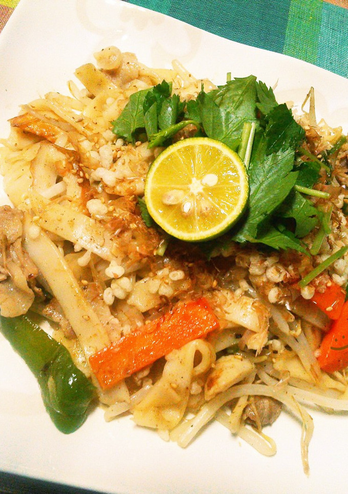 きしめんで！あっさり和風焼きうどん-レシピのメイン写真