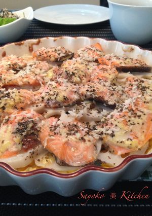 サーモンと蓮根のバジルパン粉焼き-レシピのメイン写真